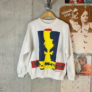 Dr. Seuss White and Multicolor Graphic Men's Sweater